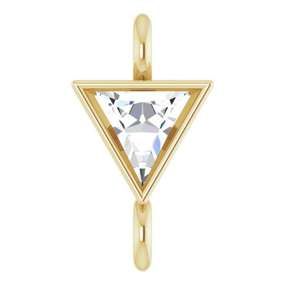 .04 CT Natural Diamond Bezel-Set Link, 3.75 mm x 6.75 mm