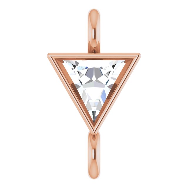.04 CT Natural Diamond Bezel-Set Link, 3.75 mm x 6.75 mm