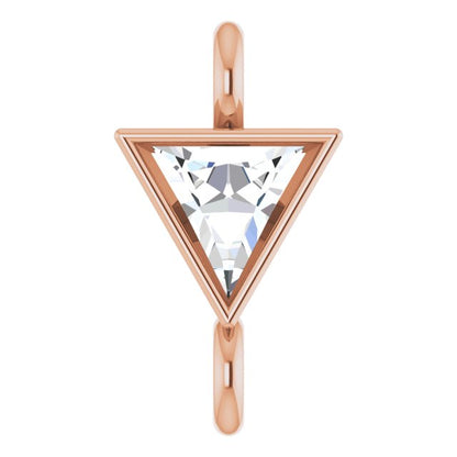 .04 CT Natural Diamond Bezel-Set Link, 3.75 mm x 6.75 mm