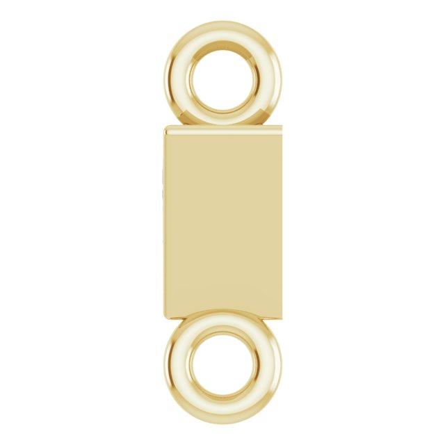 .04 CT Natural Diamond Bezel-Set Link, 3.75 mm x 6.75 mm