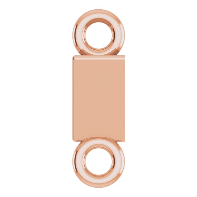 .04 CT Natural Diamond Bezel-Set Link, 3.75 mm x 6.75 mm