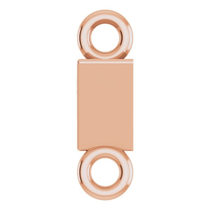 .04 CT Natural Diamond Bezel-Set Link, 3.75 mm x 6.75 mm