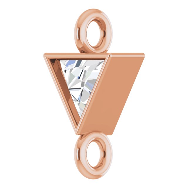 .04 CT Natural Diamond Bezel-Set Link, 3.75 mm x 6.75 mm