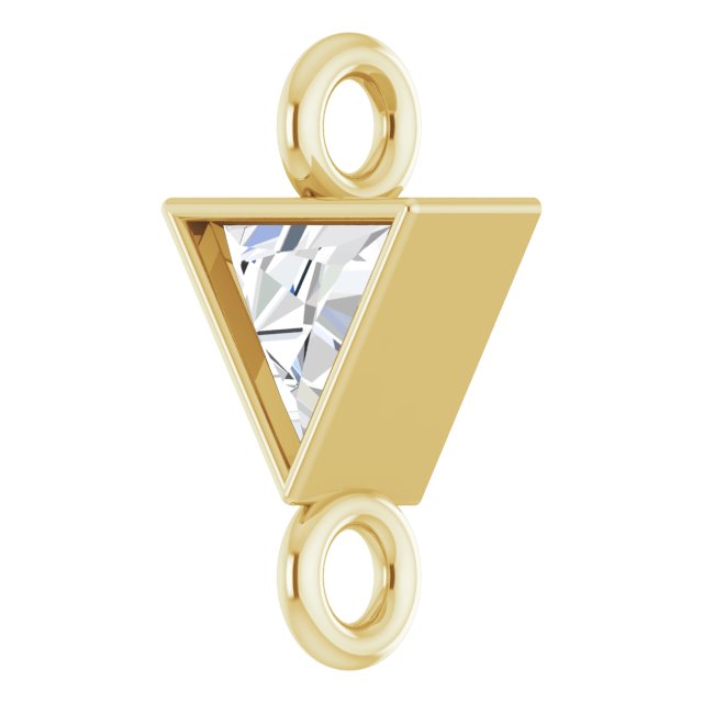 .04 CT Natural Diamond Bezel-Set Link, 3.75 mm x 6.75 mm