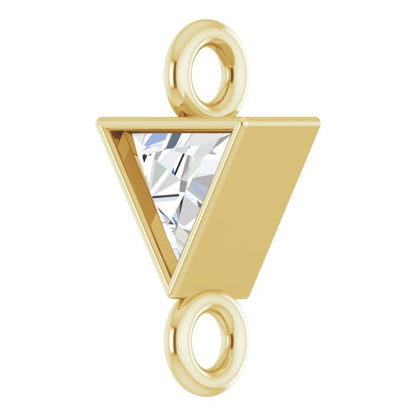 .04 CT Natural Diamond Bezel-Set Link, 3.75 mm x 6.75 mm