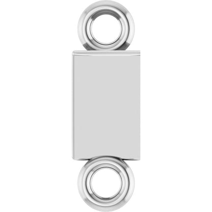 .06 CT Natural Diamond Bezel-Set Link, 4.4 mm x 7.4 mm
