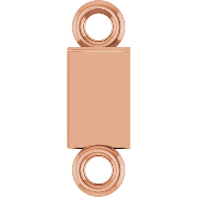 .06 CT Natural Diamond Bezel-Set Link, 4.4 mm x 7.4 mm