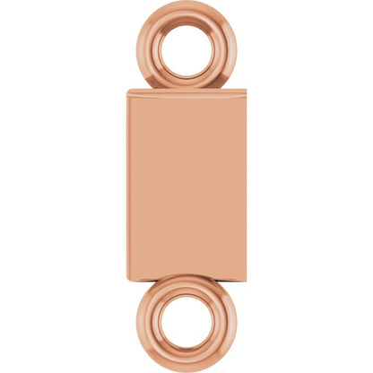 .06 CT Natural Diamond Bezel-Set Link, 4.4 mm x 7.4 mm
