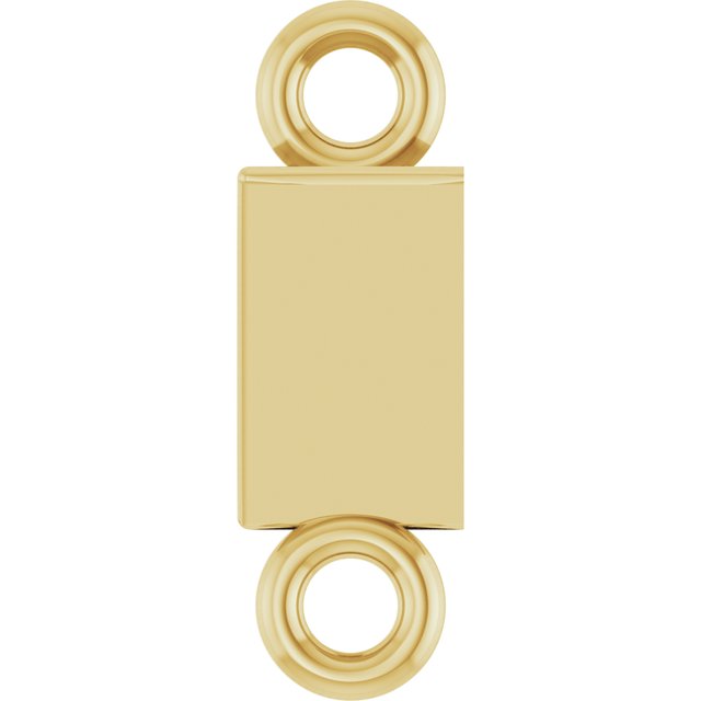 .06 CT Natural Diamond Bezel-Set Link, 4.4 mm x 7.4 mm