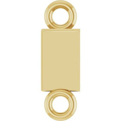 .06 CT Natural Diamond Bezel-Set Link, 4.4 mm x 7.4 mm