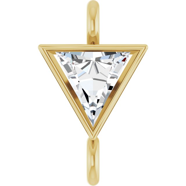 .06 CT Natural Diamond Bezel-Set Link, 4.4 mm x 7.4 mm