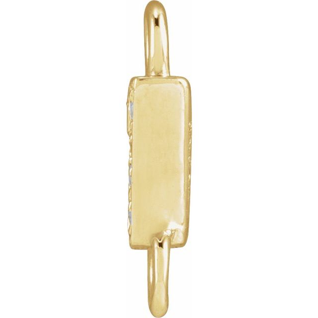 Petite Pavé® .015 CTW Natural Diamond Initial Link