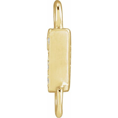 Petite Pavé® .015 CTW Natural Diamond Initial Link
