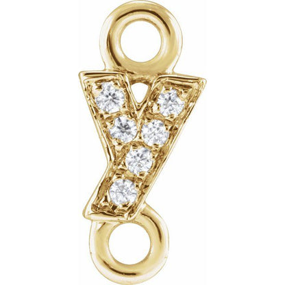 Petite Pavé® .015 CTW Natural Diamond Initial Link