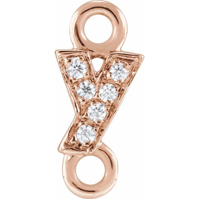 Petite Pavé® .015 CTW Natural Diamond Initial Link