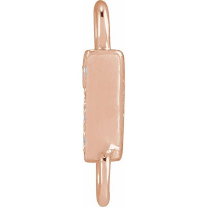 Petite Pavé® .015 CTW Natural Diamond Initial Link