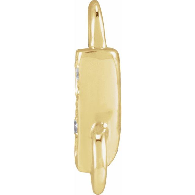 Petite Pavé® .015 CTW Natural Diamond Initial Link
