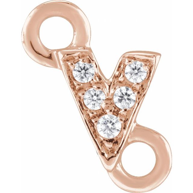 Petite Pavé® .015 CTW Natural Diamond Initial Link
