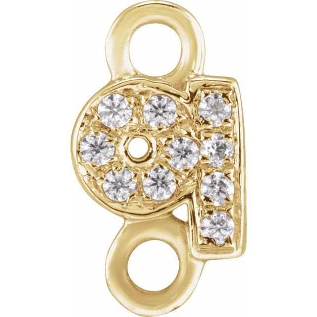 Petite Pavé® .025 CTW Natural Diamond Initial Link