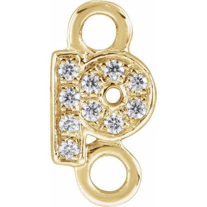 Petite Pavé® .025 CTW Natural Diamond Initial Link