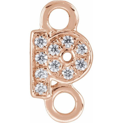 Petite Pavé® .025 CTW Natural Diamond Initial Link