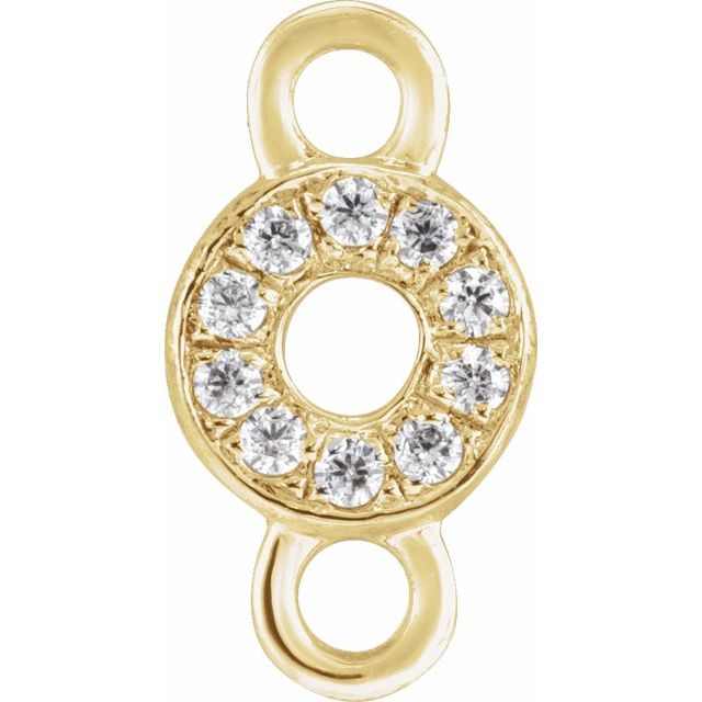 Petite Pavé® .025 CTW Natural Diamond Initial Link