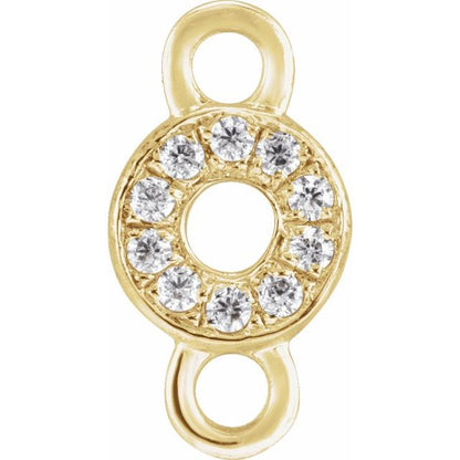 Petite Pavé® .025 CTW Natural Diamond Initial Link