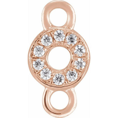 Petite Pavé® .025 CTW Natural Diamond Initial Link