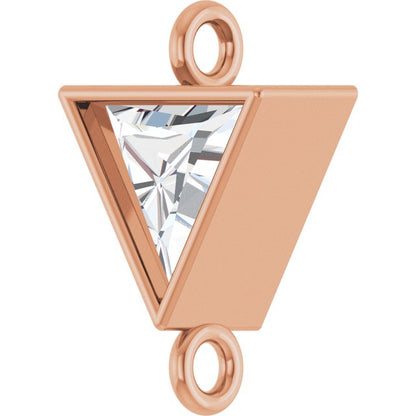 1/6 CT Natural Diamond Bezel-Set Link, 5.8 mm x 8.6 mm