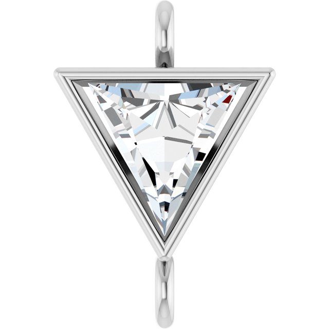 1/6 CT Natural Diamond Bezel-Set Link, 5.8 mm x 8.6 mm