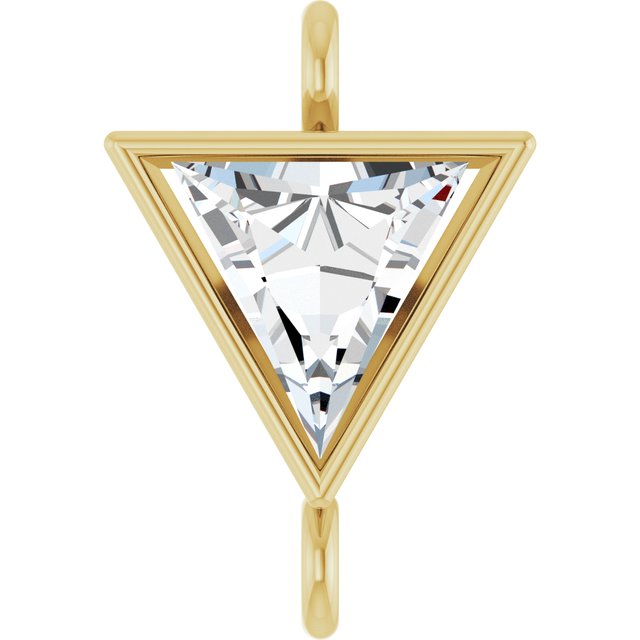 1/6 CT Natural Diamond Bezel-Set Link, 5.8 mm x 8.6 mm