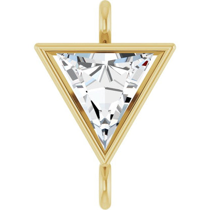1/6 CT Natural Diamond Bezel-Set Link, 5.8 mm x 8.6 mm