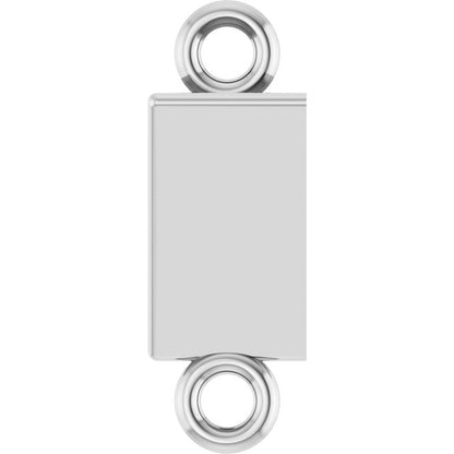 1/6 CT Natural Diamond Bezel-Set Link, 5.8 mm x 8.6 mm