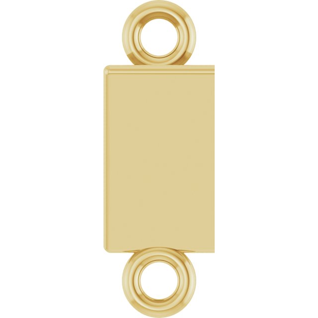 1/6 CT Natural Diamond Bezel-Set Link, 5.8 mm x 8.6 mm