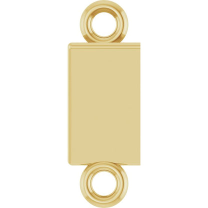 1/6 CT Natural Diamond Bezel-Set Link, 5.8 mm x 8.6 mm