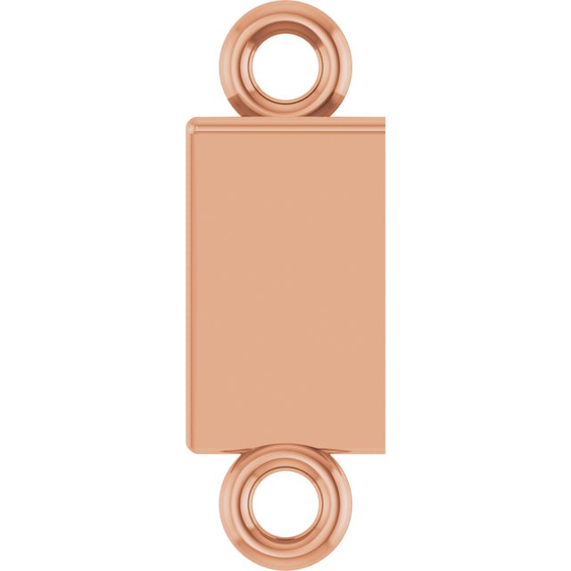 1/6 CT Natural Diamond Bezel-Set Link, 5.8 mm x 8.6 mm