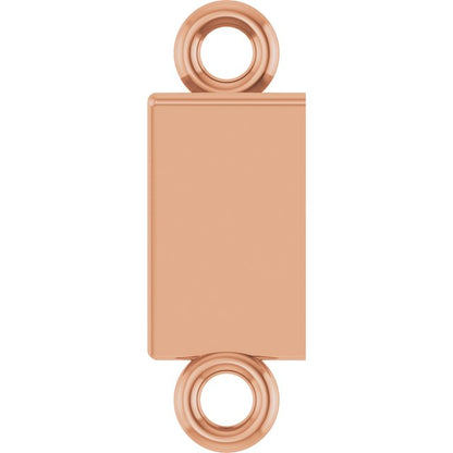 1/6 CT Natural Diamond Bezel-Set Link, 5.8 mm x 8.6 mm