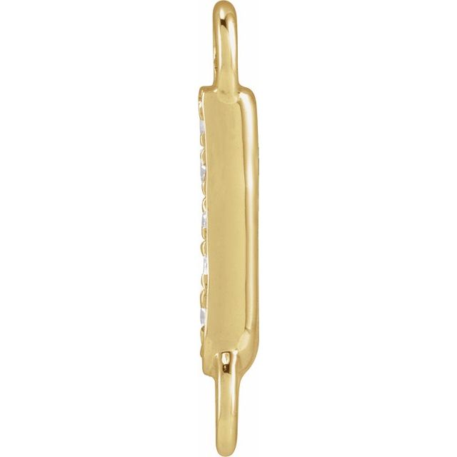 Petite Pavé® .025 CT Natural Diamond Initial Link