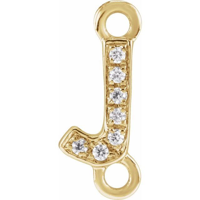 Petite Pavé® .025 CT Natural Diamond Initial Link
