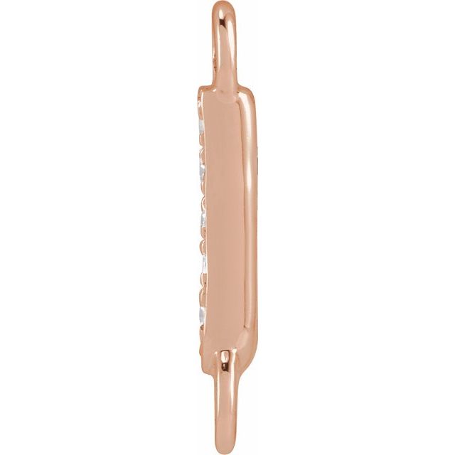 Petite Pavé® .025 CT Natural Diamond Initial Link