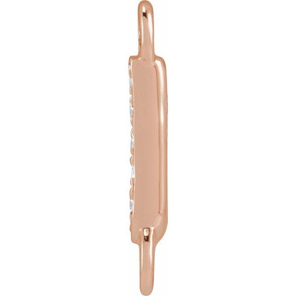 Petite Pavé® .025 CT Natural Diamond Initial Link