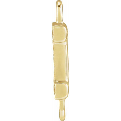 Petite Pavé® .03 CT Natural Diamond Initial Link