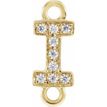 Petite Pavé® .03 CT Natural Diamond Initial Link
