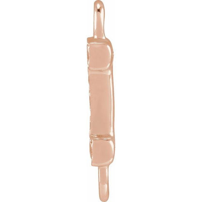 Petite Pavé® .03 CT Natural Diamond Initial Link