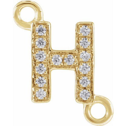 Petite Pavé® .05 CT Natural Diamond Initial Link