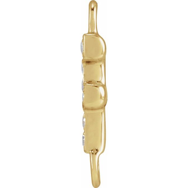 Petite Pavé® .04 CT Natural Diamond Initial Link
