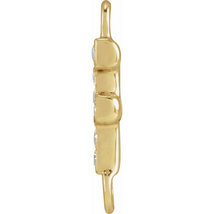 Petite Pavé® .04 CT Natural Diamond Initial Link