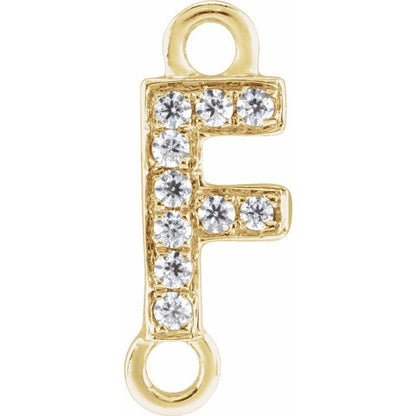 Petite Pavé® .04 CT Natural Diamond Initial Link