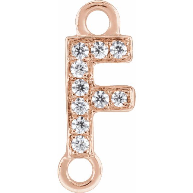 Petite Pavé® .04 CT Natural Diamond Initial Link