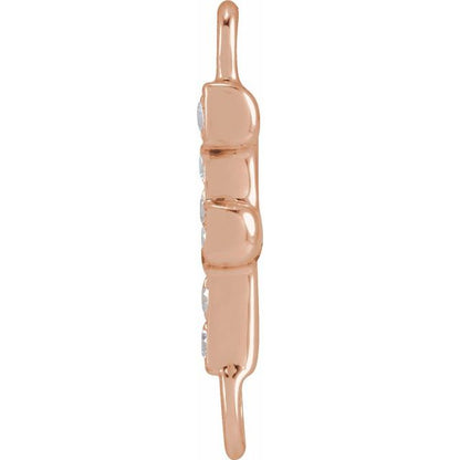 Petite Pavé® .04 CT Natural Diamond Initial Link